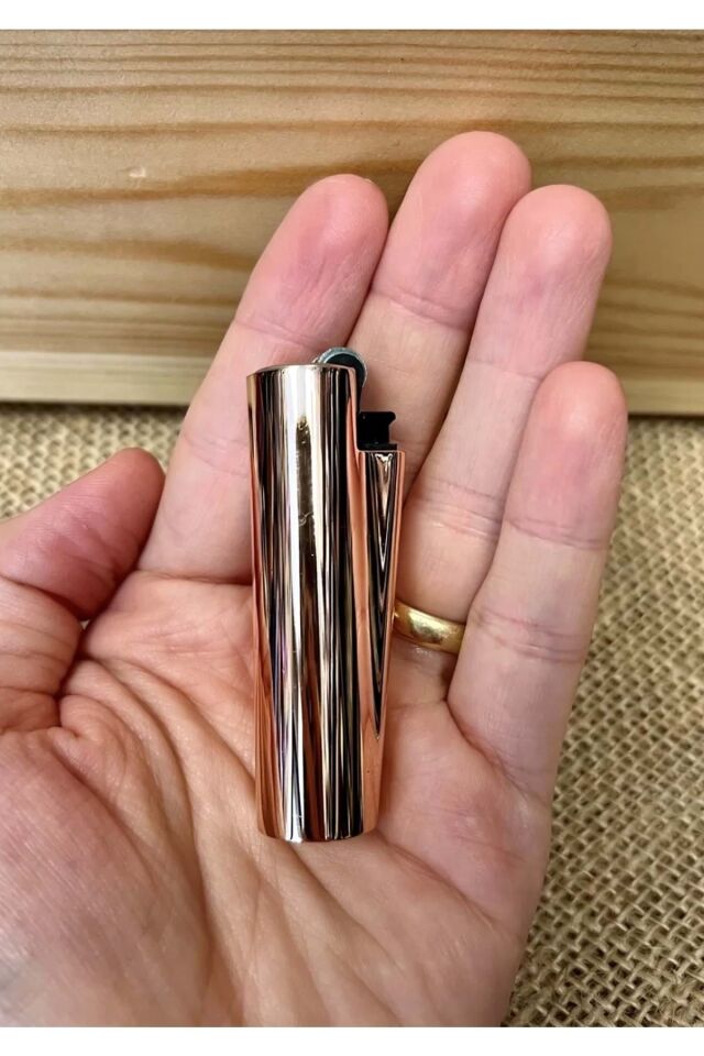 Mr Eds Parlak Rose Gold Taşlı Çakmak