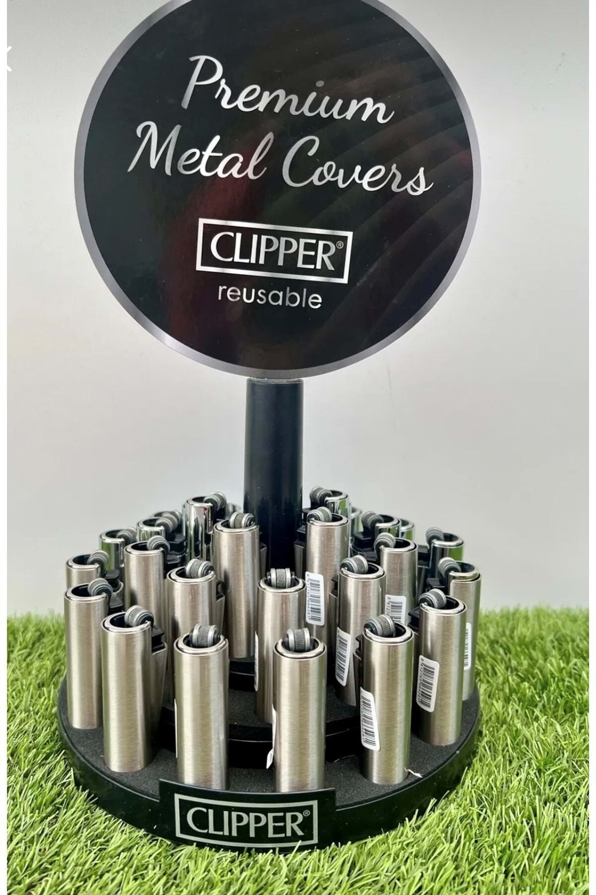 Clipper Gümüş Taşlı Çakmak