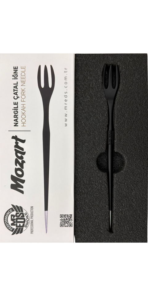 Mr Eds MOZART Nargile Çatal & İğne - Siyah