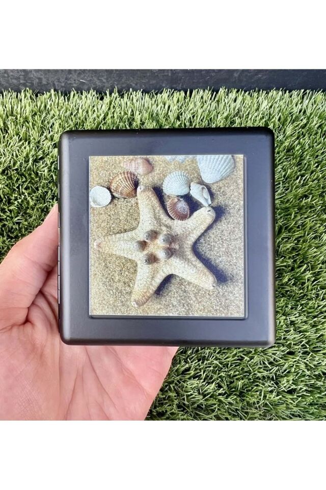 Dedo Siyah Metal Deniz Yıldızı Baskılı Tütün Kutusu