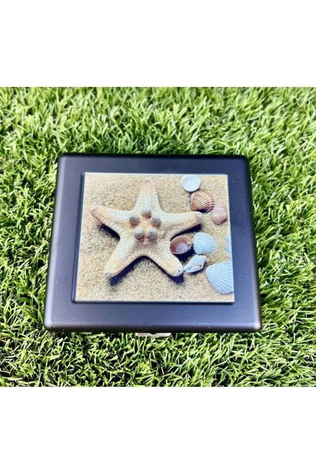 Dedo Siyah Metal Deniz Yıldızı Baskılı Tütün Kutusu