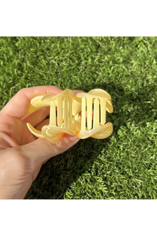 Lotus Çiçeği Mandal Toka Sarı