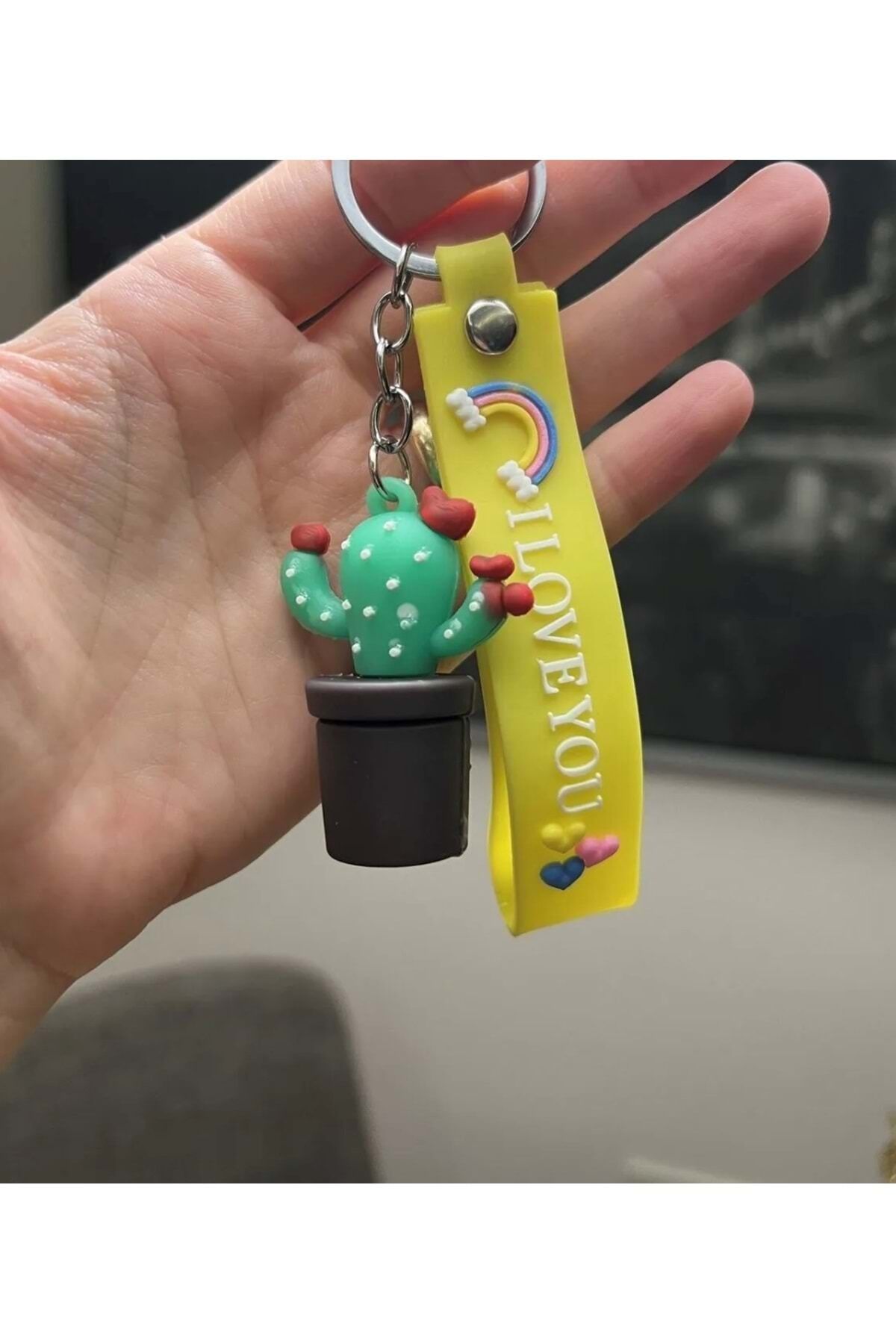 Kaktüs Anahtarlık Sarı