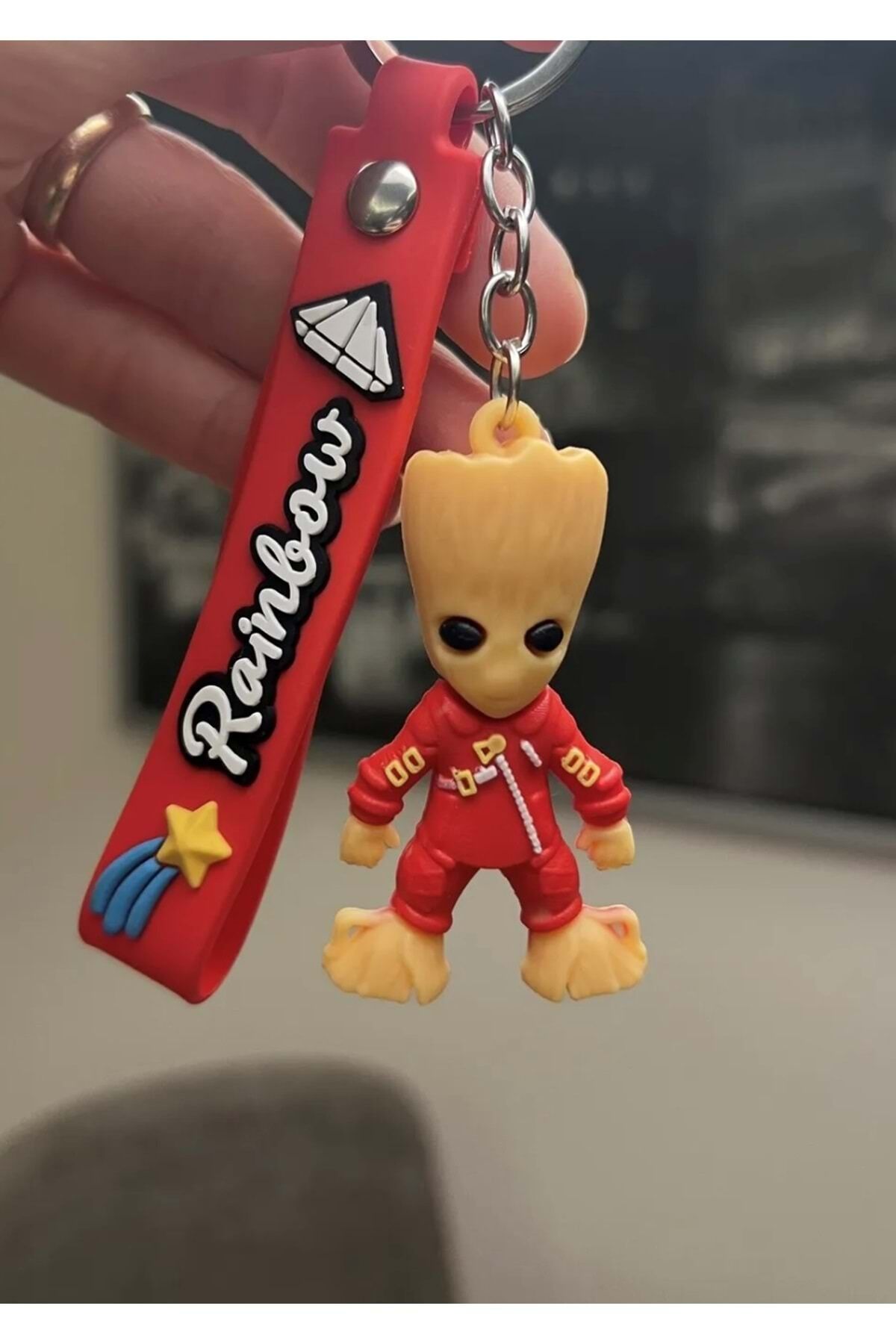 Groot Marvel Anahtarlık Kırmızı ı am groot