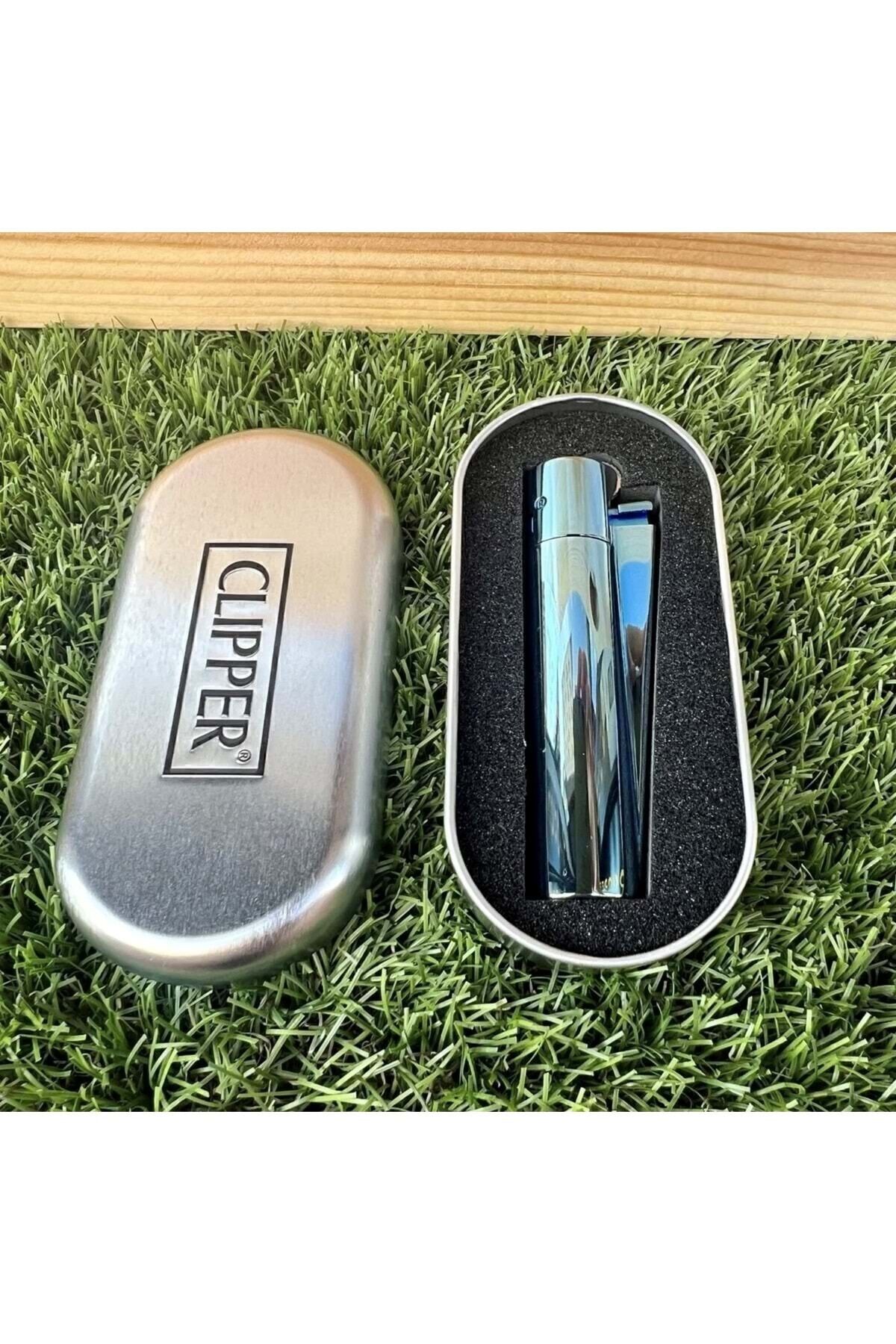 Clipper Mavi Parlak Deep Blue Taşlı Çakmak