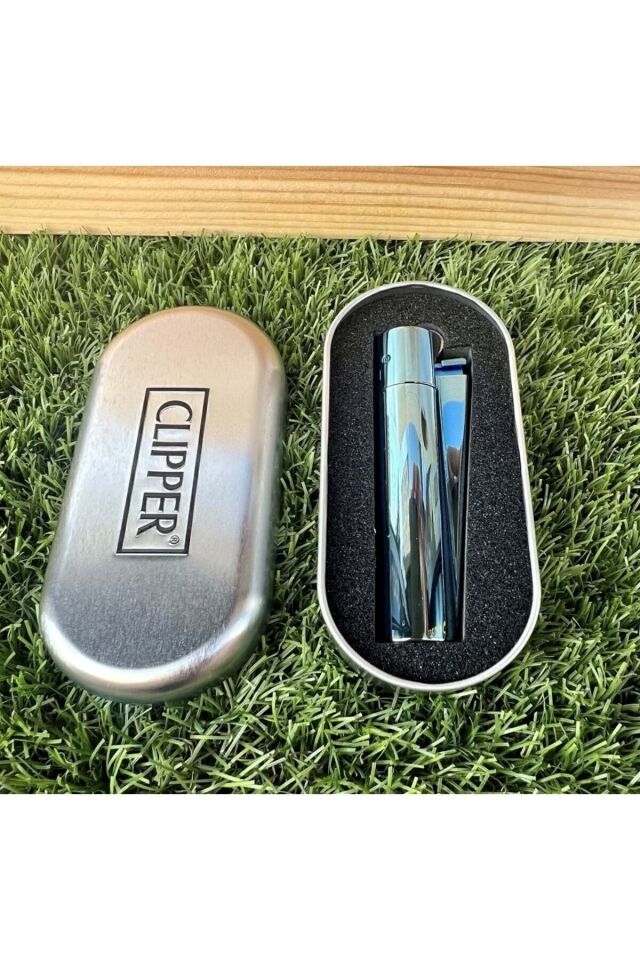 Clipper Mavi Parlak Deep Blue Taşlı Çakmak