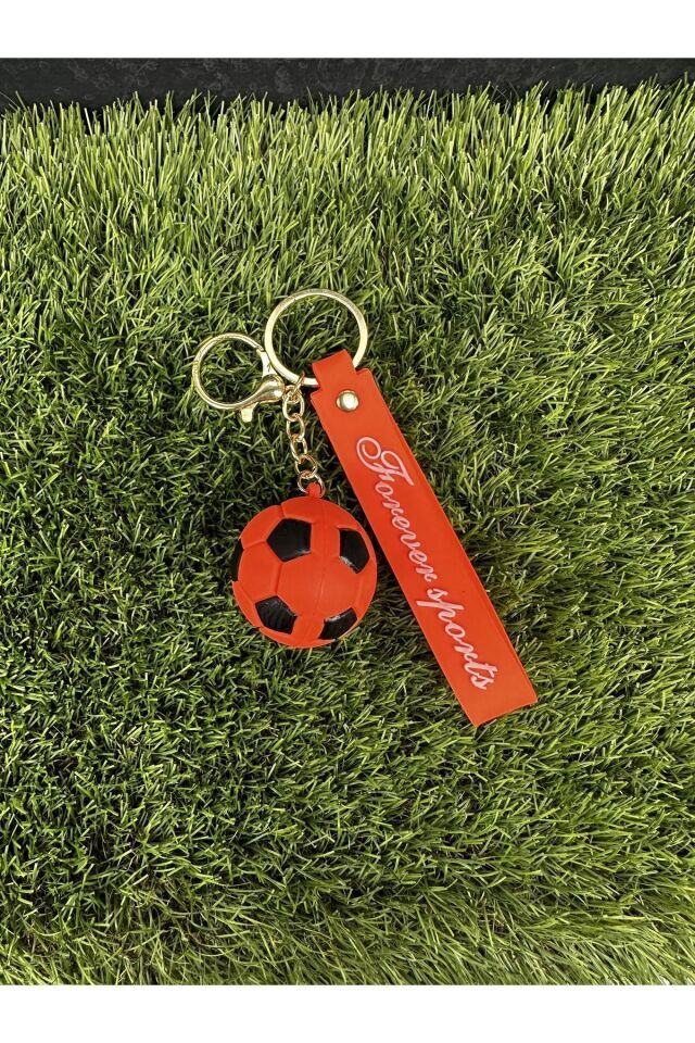 Turuncu Siyah Futbol Topu Anahtarlık