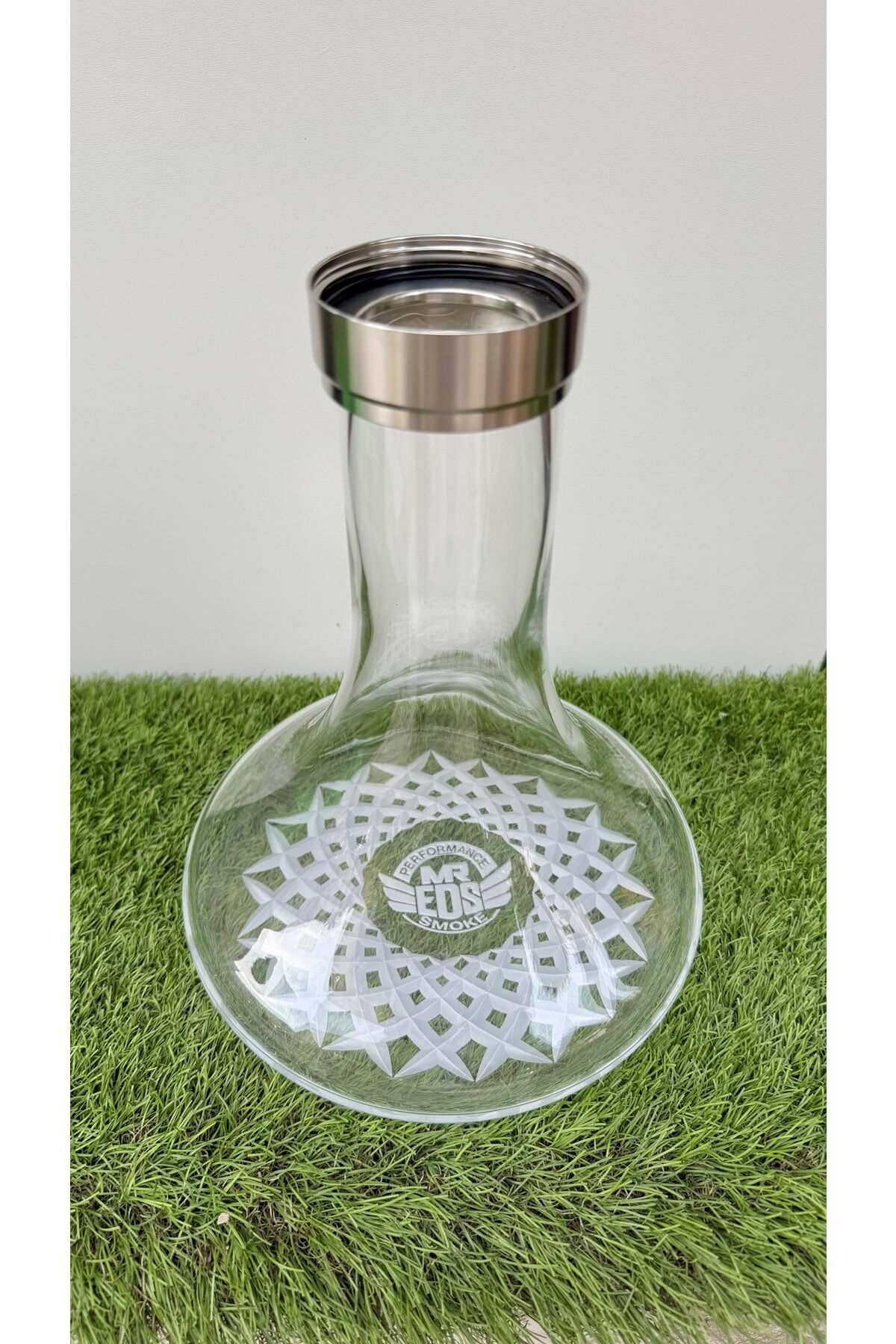 Mr Eds E24 Big Boss Pro X 4 Bilezikli Cam Şişe (Dip Dekor Silver)