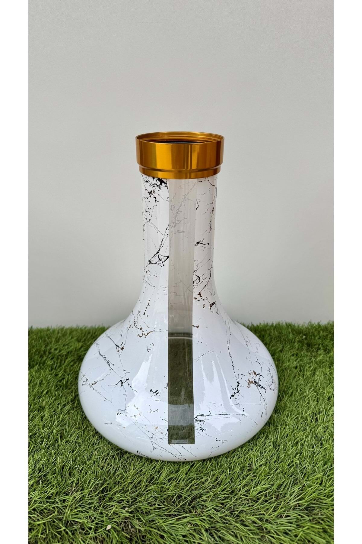 Mr Eds E29 Boss Özel Üretim Mermer Desen Bilezikli Cam Şişe/Gold