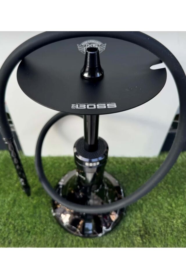 Mr Eds E29 Boss Özel Üretim Mermer Desen Nargile Takımı/siyah