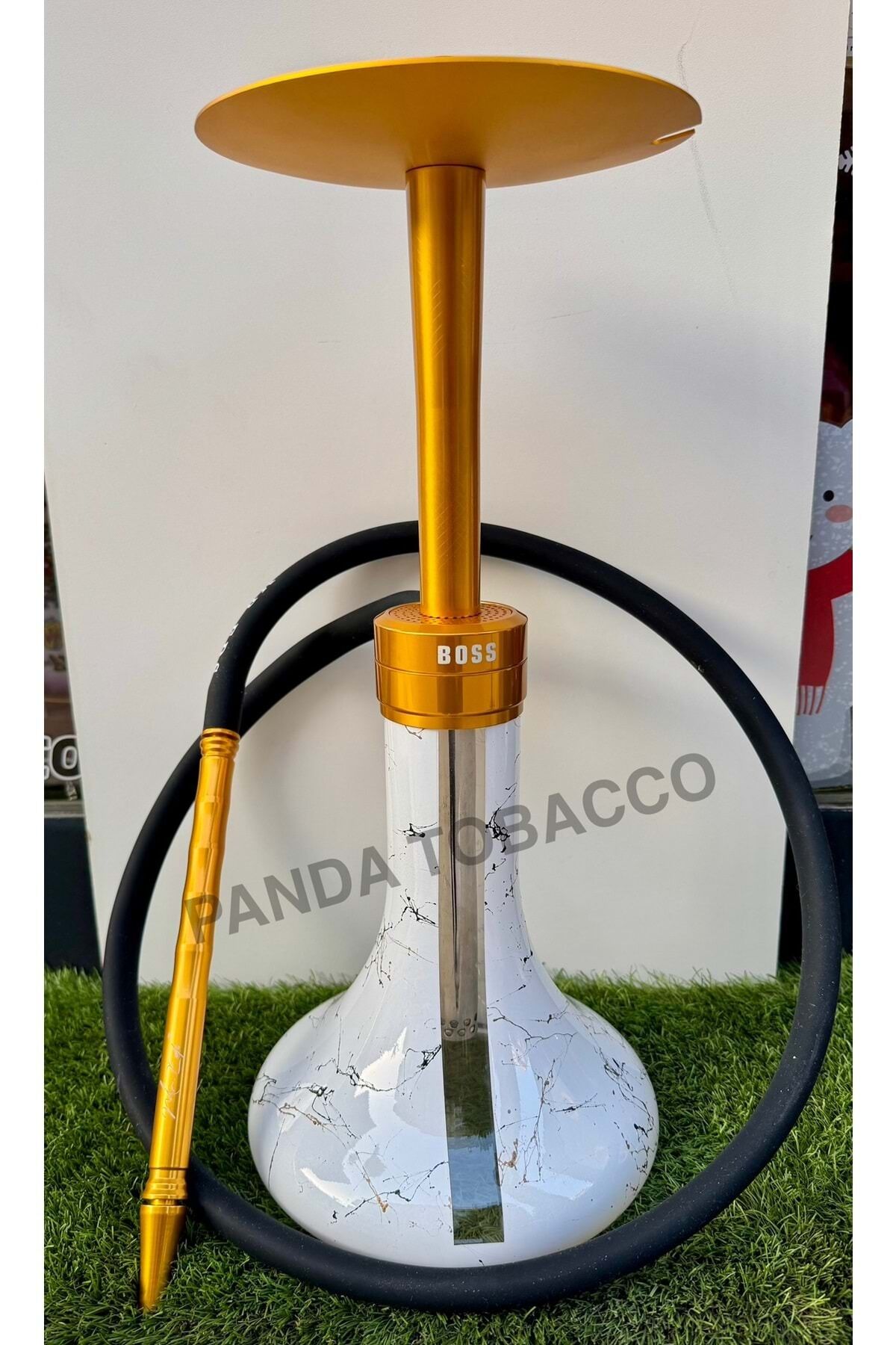 Mr Eds E29 Özel Üretim Mermer Desen Nargile Takımı/gold