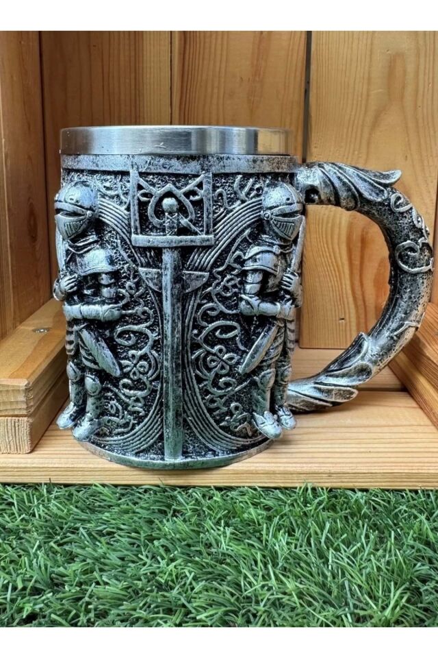 Şövalye Paslanmaz Çelik 3D Kupa Bardak Dekoratif Hediyelik