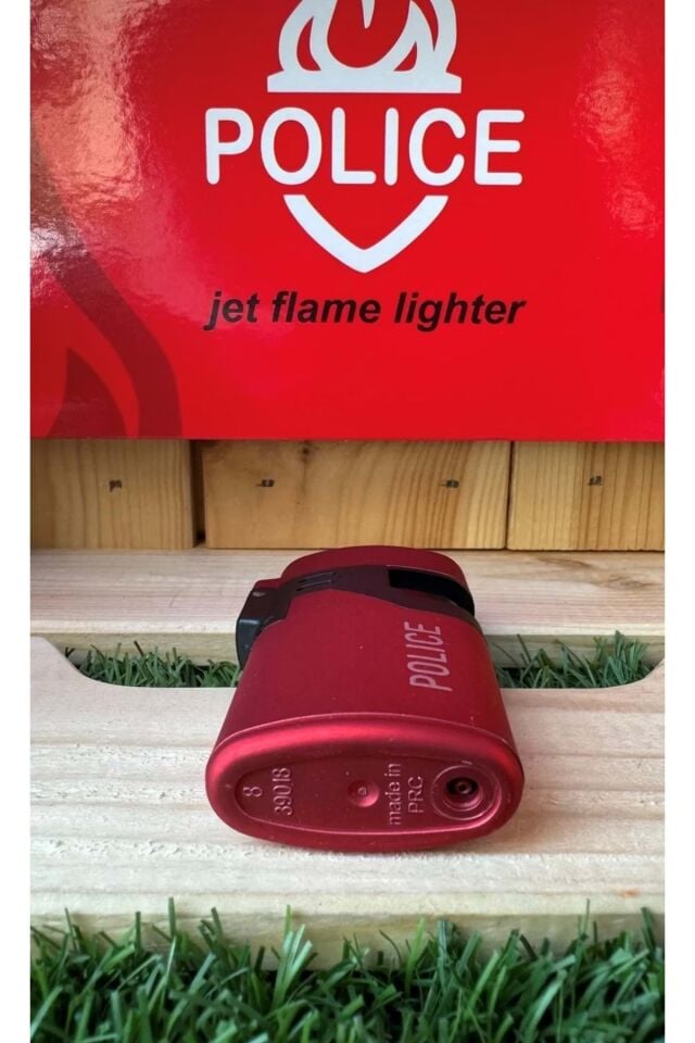 Police Turbo Kapaklı Çakmak/mat Kırmızı