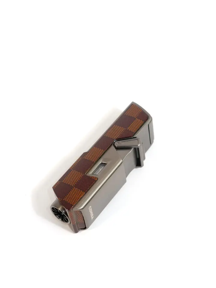 Cohiba Kahverengi Desenli İğneli Tek Torch Puro Çakmak