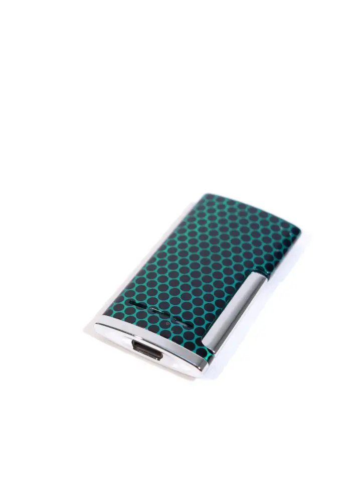 Cohiba Yeşil Desenli Perde Alev Puro Çakmak