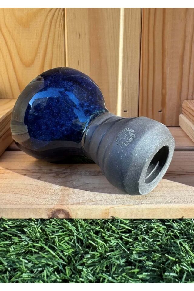 Liger 5 Delikli Sırlı Nargile Lülesi / Mavi