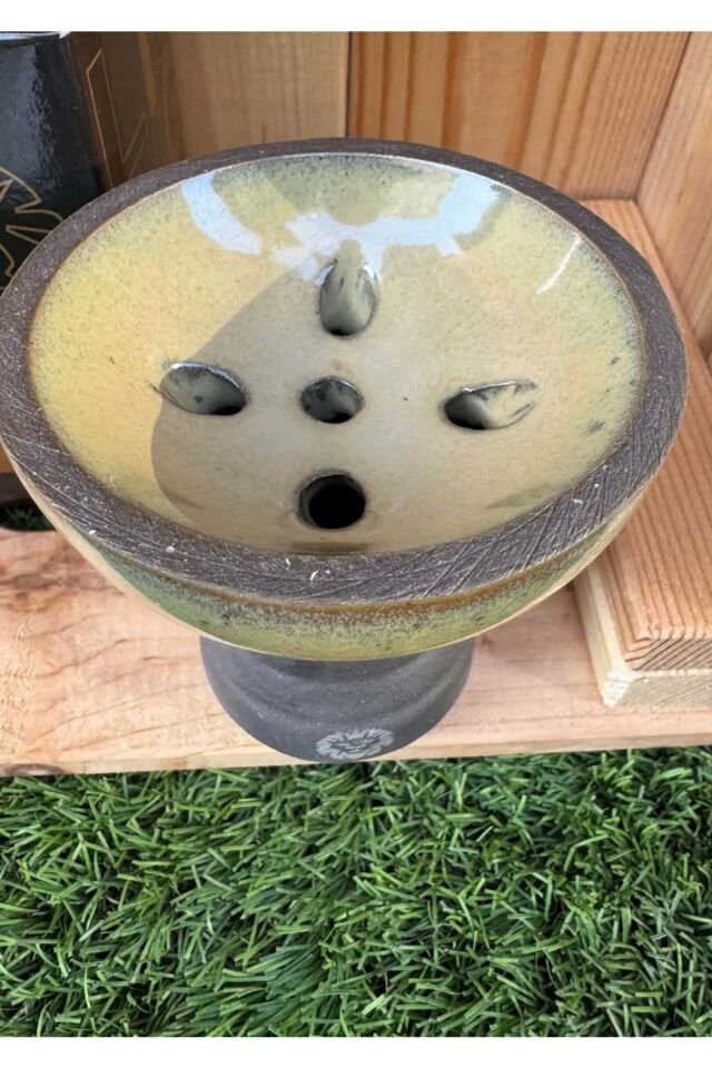 Liger 5 Delikli Sırlı Nargile Lülesi / Haki