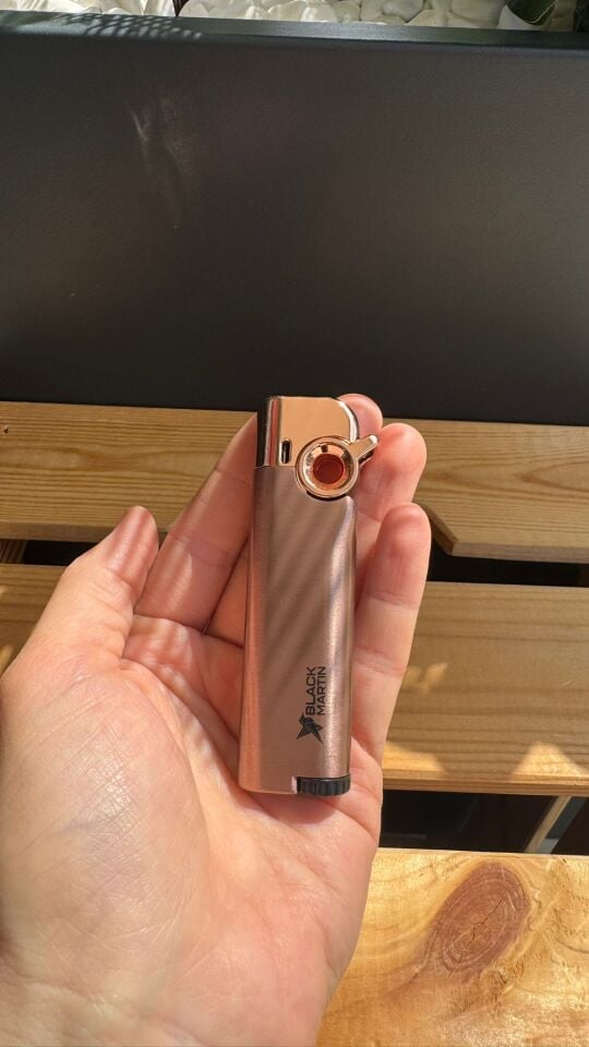 Black Martin Tek Torch Puro Çakmağı / Roze Gold