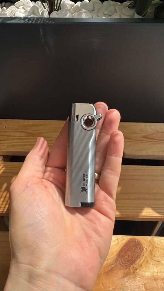 Black Martin Tek Torch Puro Çakmağı / Gümüş