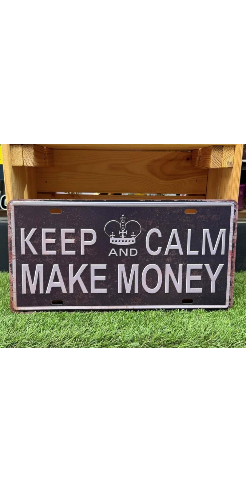 Keep Calm And Make Money/Metal Plaka