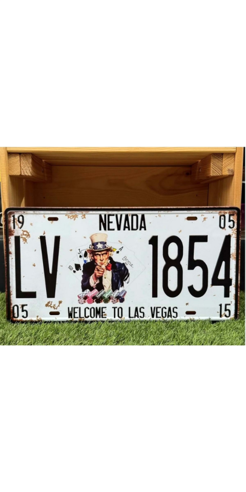 Welcome To Las Vegas/Metal Plaka
