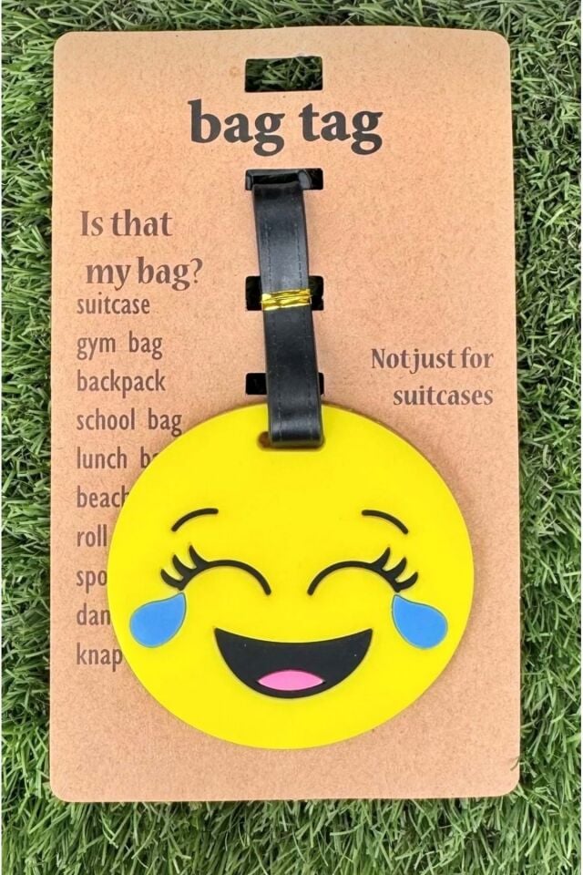 Bagaj Bavul Valiz Çanta Etiketi/ Kahkaha Smile Emoji
