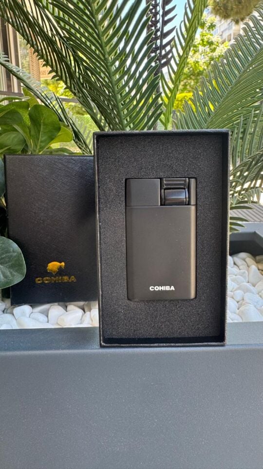 Cohiba Puro Çakmağı Perde Alev / Siyah