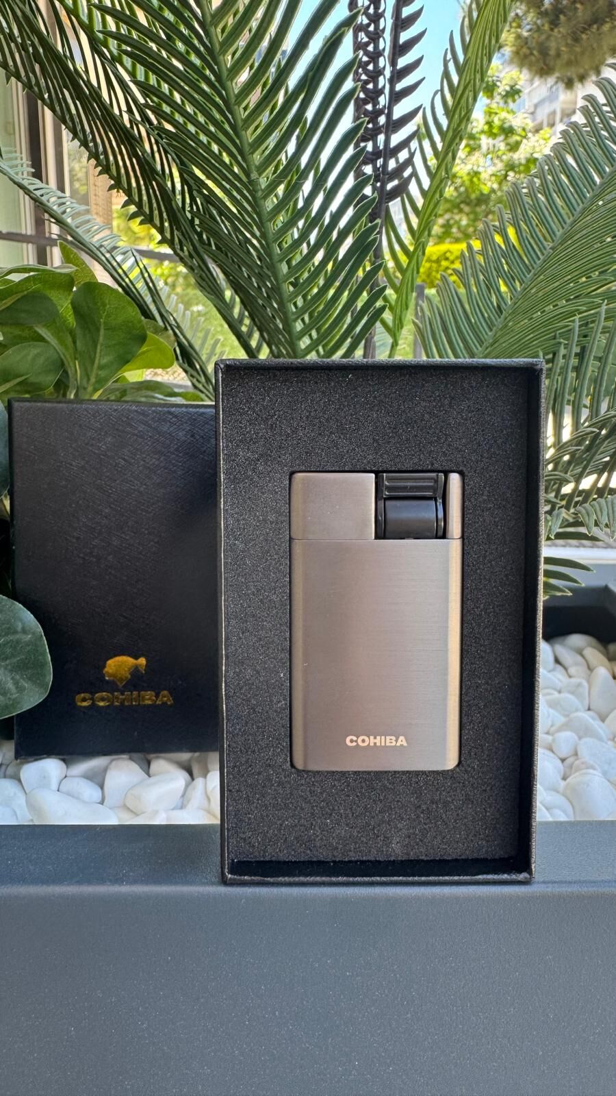 Cohiba Puro Çakmağı Perde Alev / Antrasit