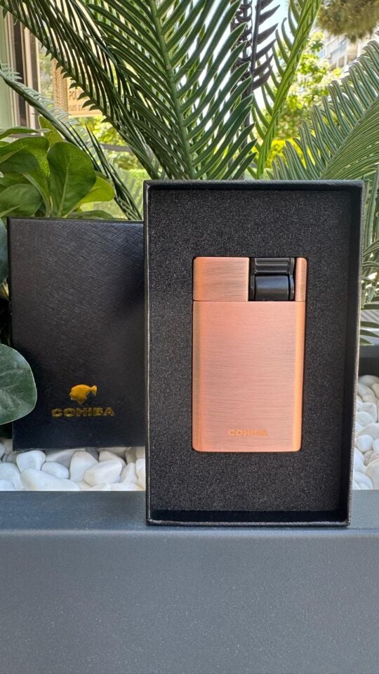 Cohiba Puro Çakmağı Perde Alev / Roze Gold