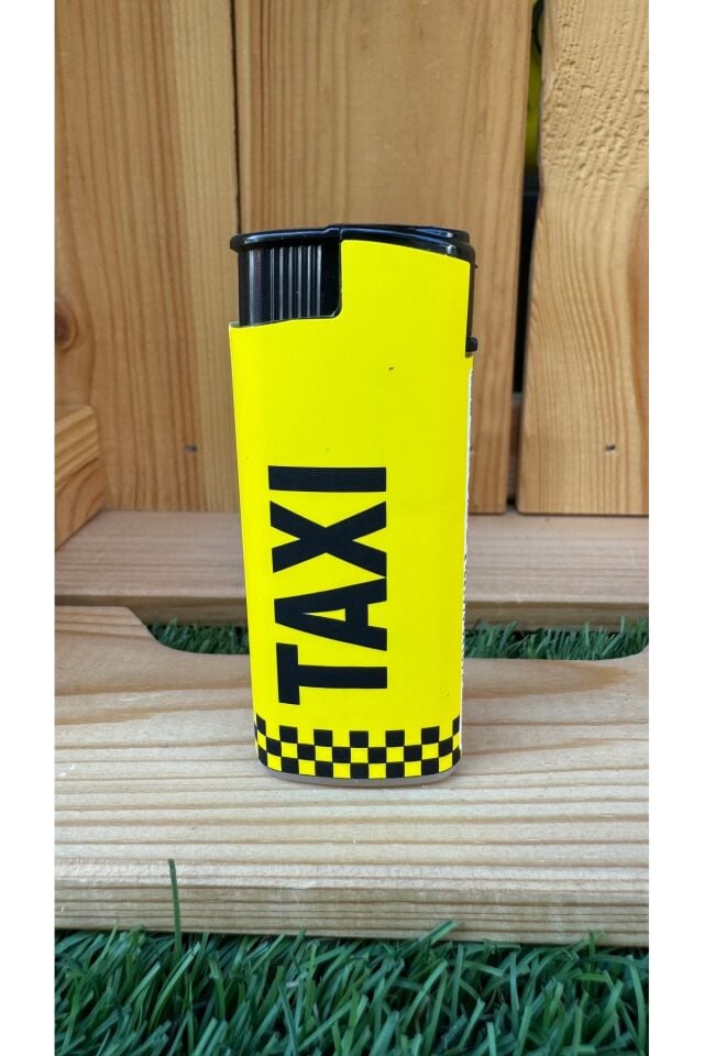 Taxi-Taksi Tasarımlı Rüzgar Çakmak/Sarı Sarı