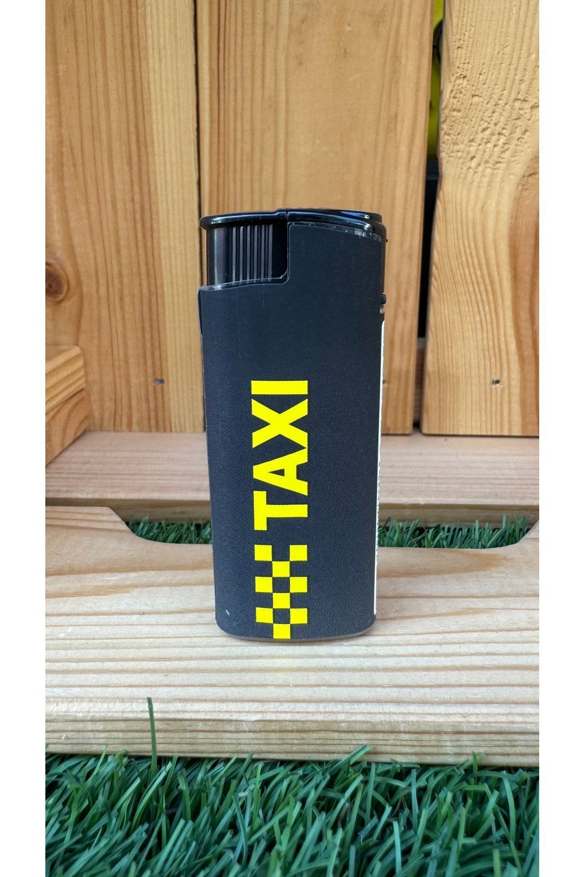 Taxi-Taksi Tasarımlı Rüzgar Çakmak/Siyah Siyah