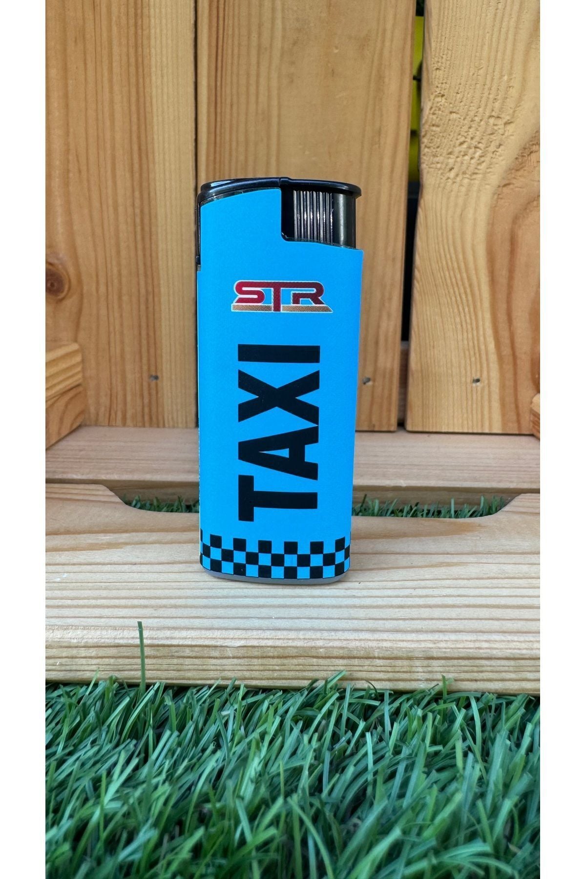 Taxi-Taksi Tasarımlı Rüzgar Çakmak/Mavi Mavi
