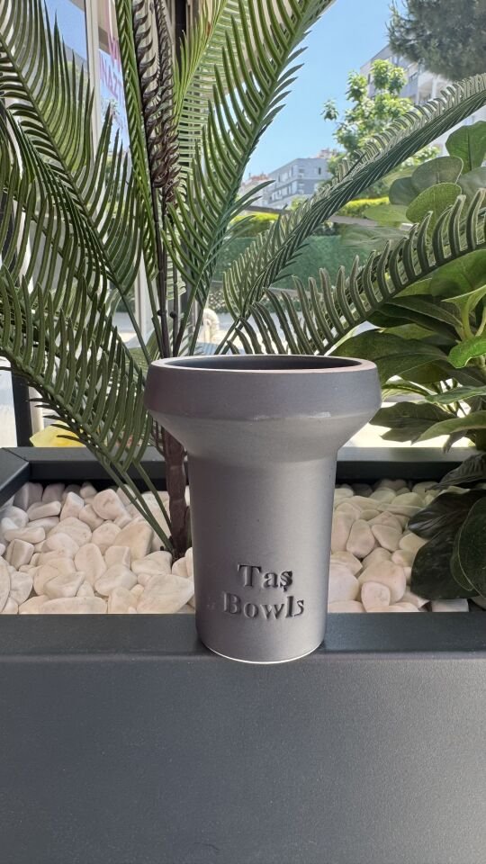 Taş Bowls Nargile Lülesi Phunnel (Büyük Boy) / Mat Füme Antrasit
