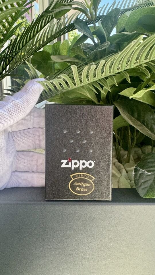 Zippo Stamp Antiqued Brass Z-28994