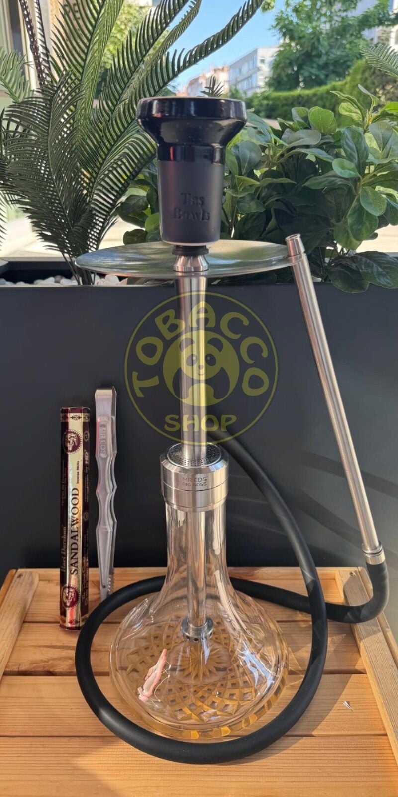 E24 Big Boss Eco (Çelik Seri Gold) & Taş Bowls Nargile Lülesi Sandal Ağacı Tütsü Hediyeli
