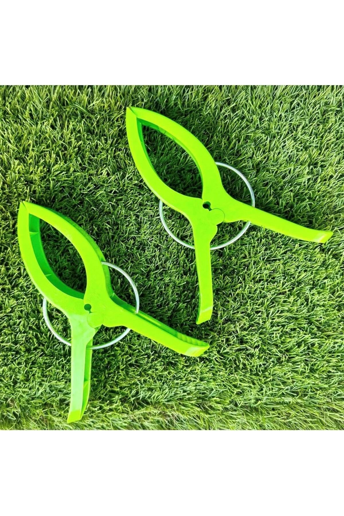 Yeşil XL plaj havlu mandalı, 2 adet, şık ve pratik tasarım