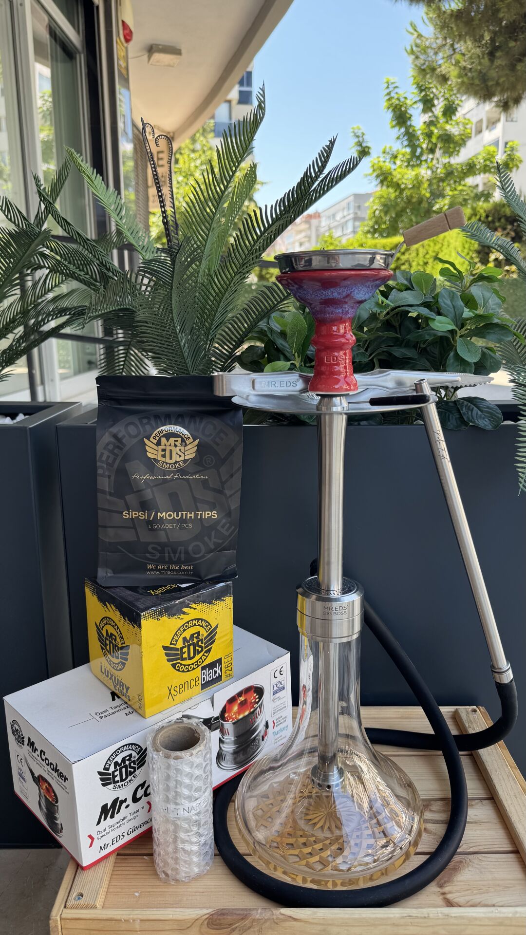 Mr Eds E24 Big Boss Eco Dip Dekor Gold Nargile Seti
