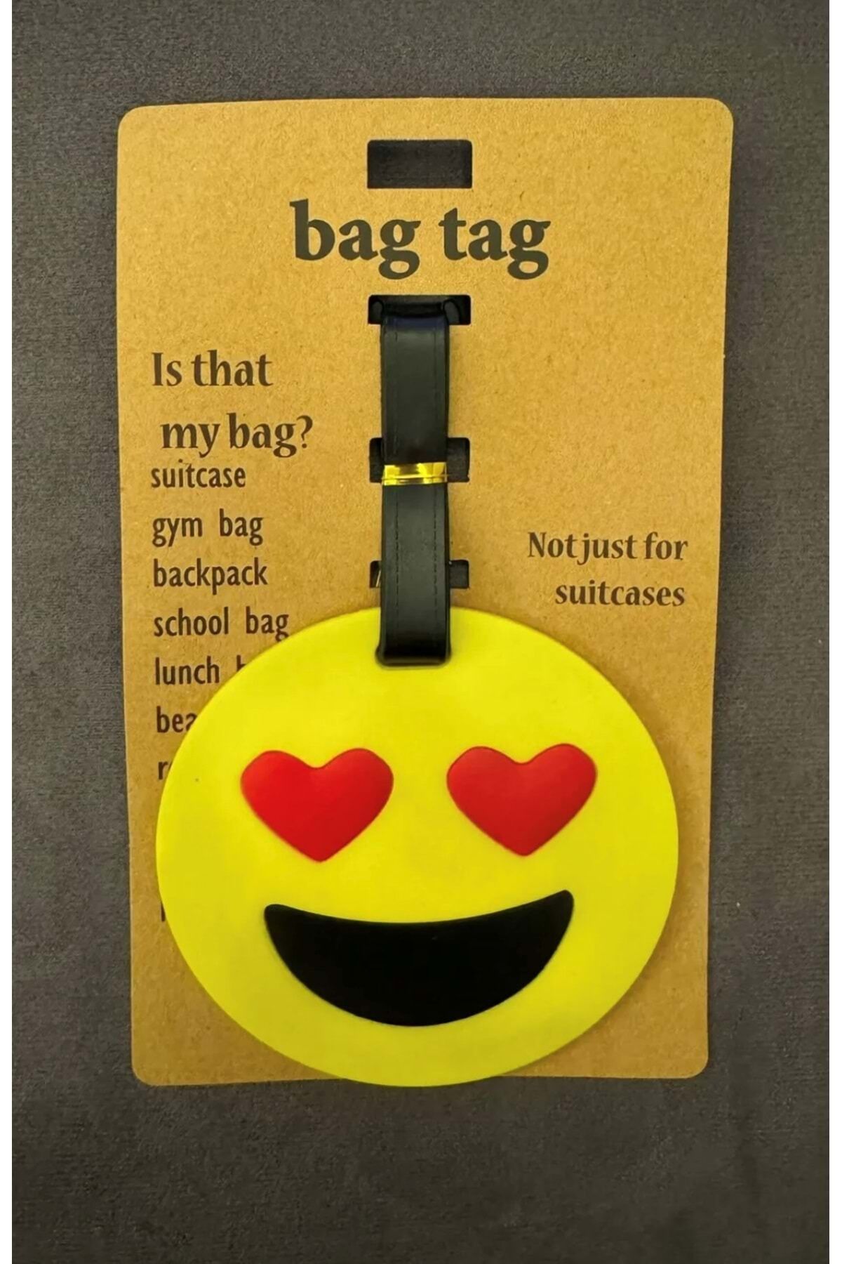 Bagaj Bavul Valiz Çanta Etiketi/Smile Emoji