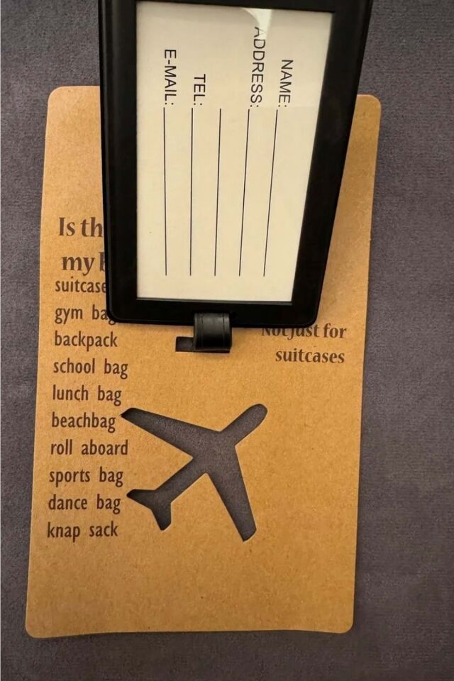 Bagaj Bavul Valiz Çanta Etiketi/Kara Kedi