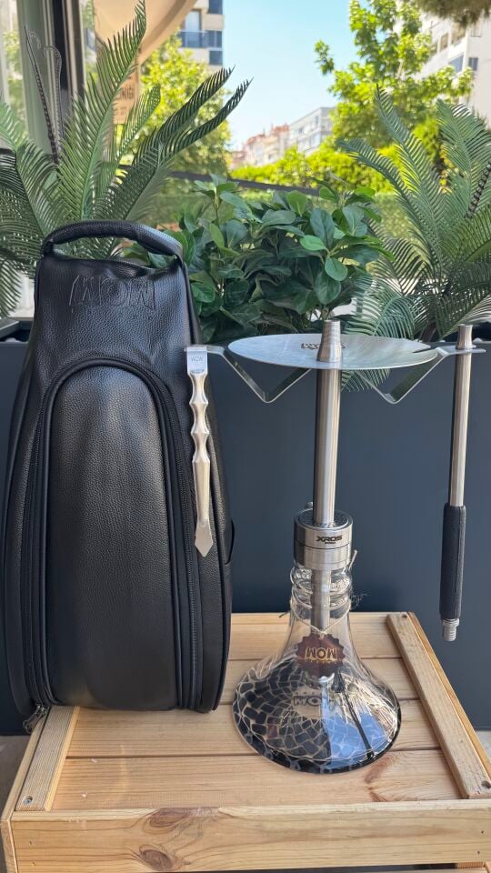 V33 XROS PRO-Dip Dekor Black Nargile Takımı