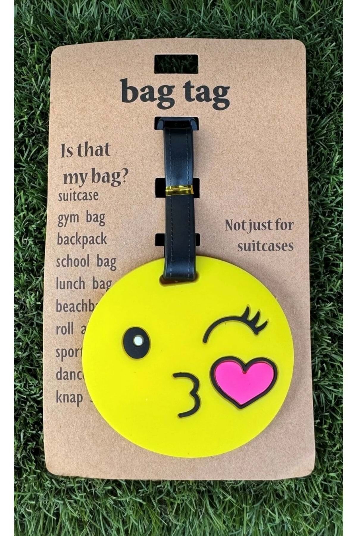 Bagaj Bavul Valiz Çanta Etiketi/Öpücük Kiss Emoji