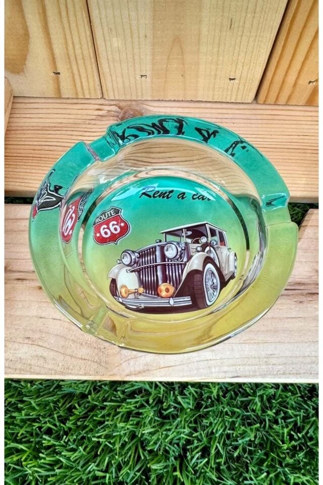 Yuvarlak Cam Küllük/Klasik Araba Rent A Car