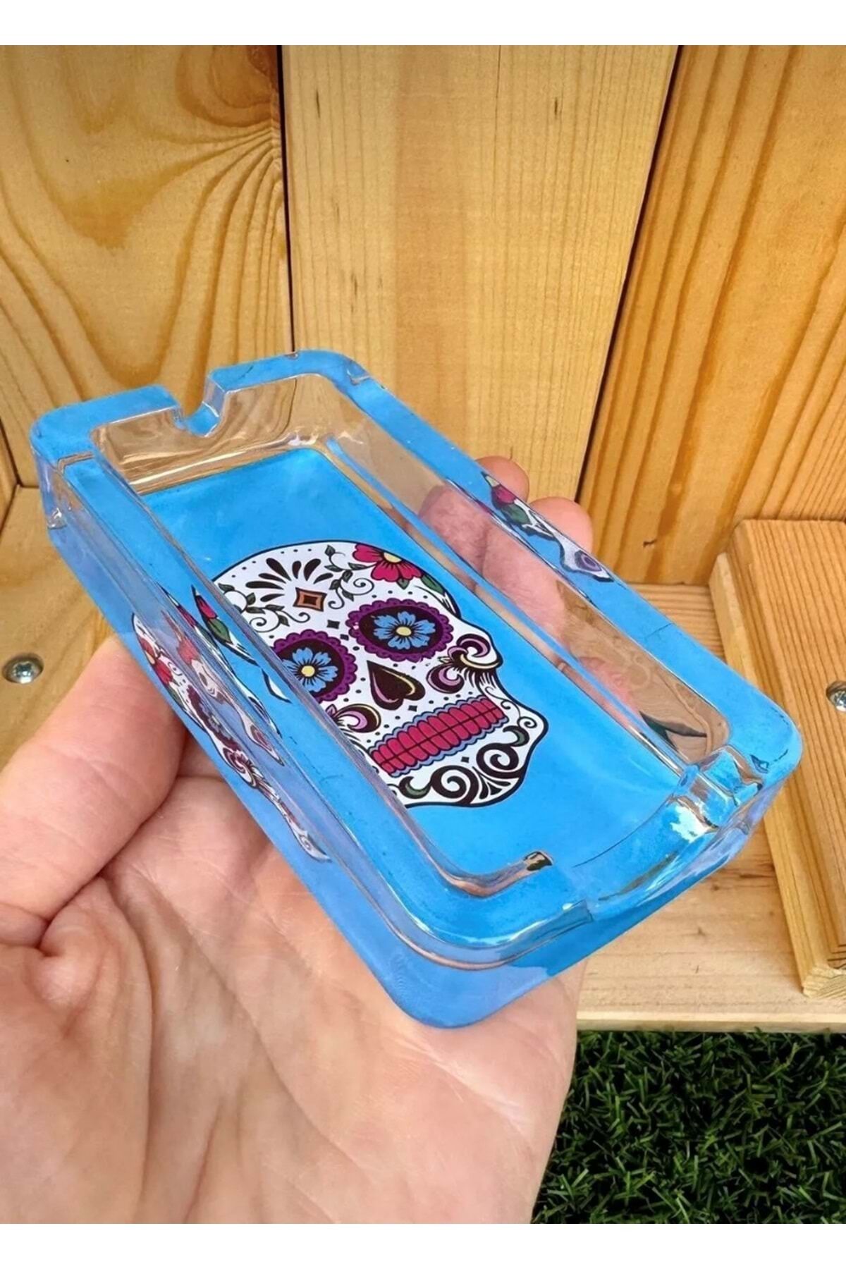 Kuru Kafa Cam Küllük Puro Küllüğü /Mavi