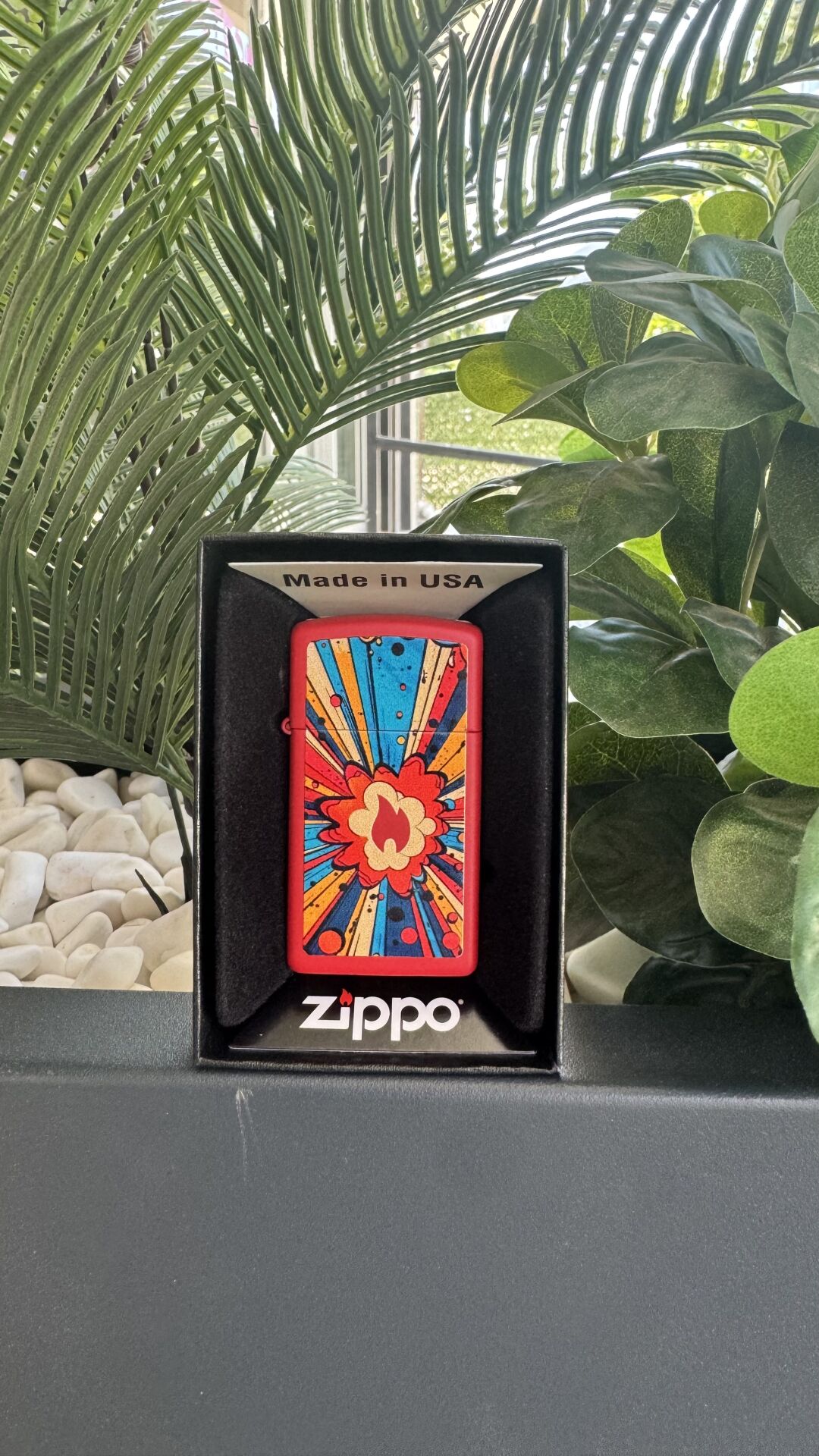 Zippo Pow Flame Design Slim
