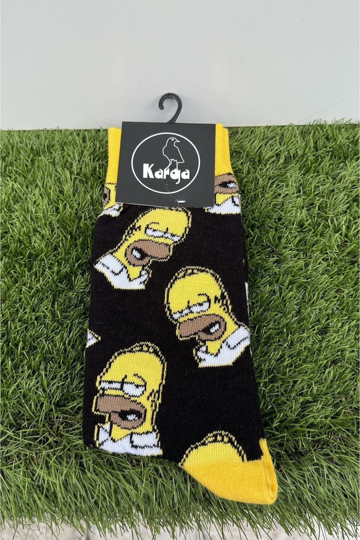 Karga Simpson Homer Simpson Çorap Siyah