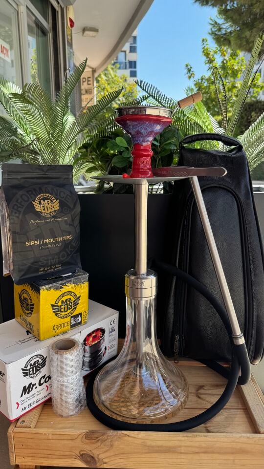 Mr Eds E24 Big Boss Eco Dip Dekor Gold Nargile Seti Çantalı*