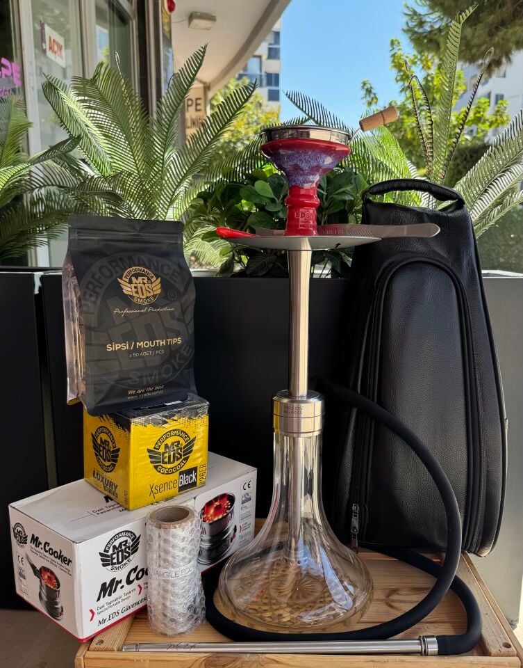 Mr Eds E24 Big Boss Eco Dip Dekor Gold Nargile Seti Çantalı*