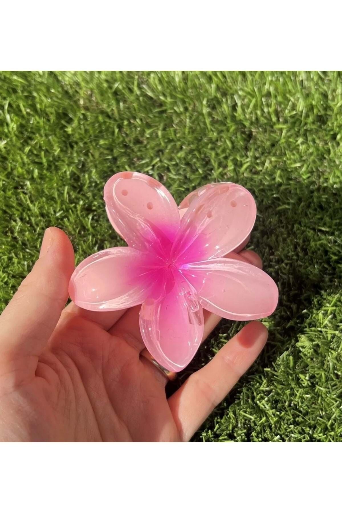 Lotus Çiçeği Mandal Toka Pembe Pembe