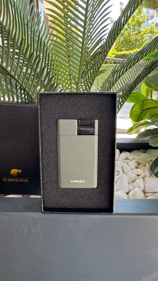 Cohiba Puro Çakmağı Perde Alev / Yeşil