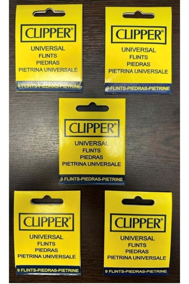 Clipper Çakmak Taşı 9lu 5 Adet Sarı